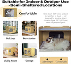 Air Conditioned Cat House for Outdoors – Self-Regulating Cooling & Heating Pet Bed with Turbo/Silent Modes, Bite-Proof & Easy Setup (Up to 15 lbs)
