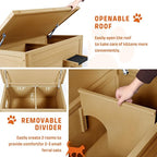 BRIOPAWS Feral-Outdoor-Cat-House-Insulated | Outside-Cat-Shelter for Winter | Weatherproof | Large Wooden Pet House for Multiple Cats | Foldable Ladder | Acrylic Side Window | Brown