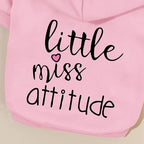 Cat Hoodies for Cats Puppy Pet Clothes Cat Apparel Little Miss Attitude Print Dog Hoodie for Small Medium Dogs Outfits for Kittens(Pink,2XL)