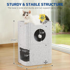 Cat House for Indoor Cats Large Cat Bed Cave 2-Storey Cats Condo with Cozy Felt Covered Hideaway for Multiple Pets Light Gray