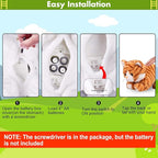 Pattern Yellow Plush Cat Stuffed Animal Interactive Cat Robot Toy, Barking Meow Kitten Touch Control, Electronic Pet Kitty Toy, Animated Toy Cat for Girl Baby L:12" * H:8" * W:5"