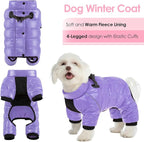 AOFITEE Dog Coat, Waterproof Dog Winter Jacket, Warm Fullbody Small Dogs Snowsuit, Winter Coat for Small Dogs, Zip Up Pet Puffer Jacket Fleece Vest, Outdoor Reflective Pet Snow Jackets, XL