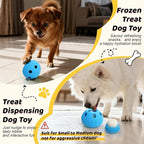 IFOYO Frozen Treat Dog Toy Ball for Small to Medium Dogs, Silicone Enrichment Dog Toys to Keep Them Busy, Reduce Anxiety, Puzzle Treat Dispensing Dogs Toys for Slow Food Training, Easy to Clean