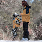 VIVAGLORY Frostfit Dog Coat, Dog Jacket for Winter & Cold Weather, Warm Fluffy Fleece Lined Water Resistant Reflective for Puppy, Coat with Velcro Fastening & Leash Hole, XXS, Khaki