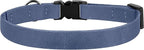 Breakaway Cat Collar Leather with Removable Bell - 13 Colors Available - Soft Adjustable Girl Boy Safety Lightweight Pet Kitten Collars Pink Brown Blue Green Red Orange Black (Denim)