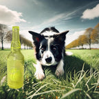 Wine Bottle Dog Toy, Fun Interactive Cute Squeaky Dog Toys with Tennis Ball Inside, Ideal for Large/Medium/Small Dogs to Fetch Games and Bonding Time, Not for Heavy Chewers, Medium-Yellow