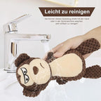 Dog Toys, Dog Squeaker Toys with Crinkle Paper, Stuffed Animal Dog Plush Chewing Toy, Cotton Rope Interactive Toys for Puppy, Small, Middle Dogs (Brown Monkey)