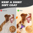 3PCS Pet Grooming Rake & Metal Comb & Flea Comb for Cats and Dogs, Double-Sided Dematting Tool, Extra-Wide Deshedding Dog Brush for Long Hair to Effectively Remove Tangles, Knots and Mats (Purple)