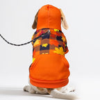 PUPTECK Fall Winter Dog Hoodie Pet Sweatshirt Soft Warm Clothes Fleece Lined with Hat for Small Medium Large Dogs, Pocket Design, Brown L