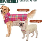 Kuoser Warm Dog Coat, Waterproof Dog Coats for X-Small Dogs, Adjustable Durable Doggie Winter Jacket Reversible Cozy Puppy Cold Weather Apparel from Small to Large Breed, Rose XS