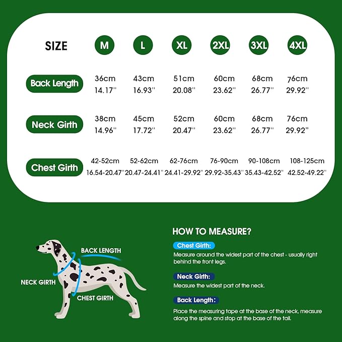 ASENKU Extra Warm Dog Coat - Winter Fleece Jacket with Reflective Adjustable Zippered Leash Hole for Medium Dogs (Green, L)