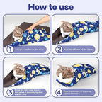 Paw Legend 27.6" Cat Wrap for Grooming Cat Wrap for Cutting Nails Cat Restraint for Nail Clipping Self Adhesive Blanket Restraint Cloth for Cats Within 15lbs