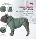 Tuff Pupper Dog Hoodie | Premium Quality 100% Organic Cotton | Ultra Soft Interior for Superior Comfort | Elastic Cuffs & Drawstring for Warmth | Stretch Fit Suitable for All Breeds (Teal, S)