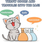 Odor Sealing Waste Disposal Bags L/120 Count Cat Litter Bags Unscented Cat poop bags Large Capacity Diaper Disposal or Pet Waste Bags[Color:White]