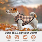 SCENEREAL Dog Winter Coat Boy Girl- Warm Jacket with Built-in Harness for Small & Medium Dogs, Fall Winter Waterproof Cold Weather Coat, Fleece Puffer Vest - Windproof Snow Puppy & Pet Clothes