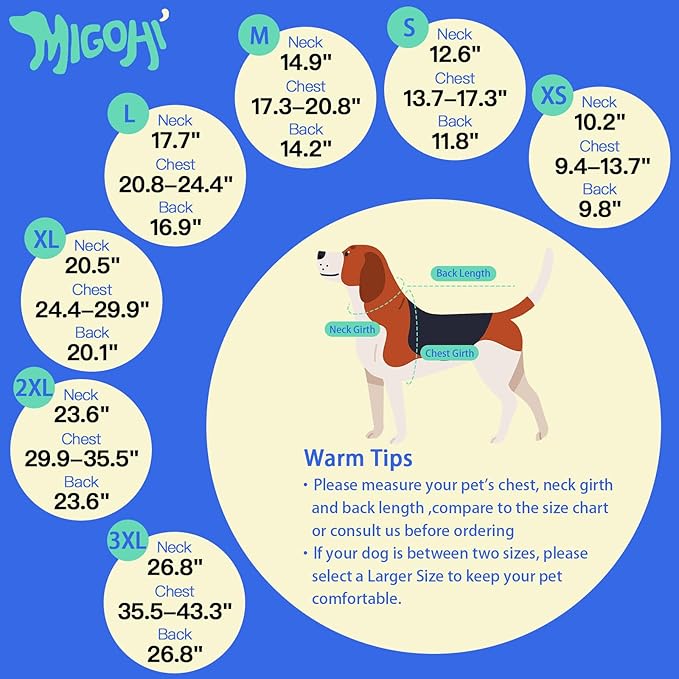 MIGOHI Thermal Large Dog Fleece Jacket - Rainproof Coat for Large Dogs, Thick Dog Winter Coat,Snow Jacket for Dogs Windproof for Hunting Camping,Windy Chilly Days,Doberman,Great Dane,3XL,RedBlack