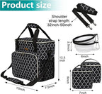 BAGLHER Dog Travel Bag, Pet Travel Bag (All Pet Travel Supplies), with 2 Pet Food Containers and 2 Collapsible Silicone Bowls; Essential Kits for Travel DLblack