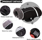 QBLEEV Warm Dog Coat Reflective Dog Jacket, Waterproof Dog Winter Coat Turtleneck Dog Clothes for Cold Weather, Thick Fleece Dog Snowsuit Christmas Dog Vest Pet Apparel for Small Medium Large Dogs 2XL