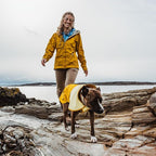 Ruffwear, Sun Shower Dog Raincoat, All-Weather Jacket, Waterproof, Windproof & Lightweight, Mineral Yellow, Medium