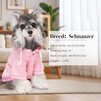 2 Pack Dog Hoodie Sweaters for Small Medium Dogs Warm Dog Clothes for Large Dogs Soft Waffle-Like Laminated Sweatshirt Bulldog (Pink, M/L (Back: 17",Chest: 24.5", Neck: 14.5"))