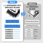 Dog Clippers for Grooming for Thick Heavy Coats, Professional Low Noise Dog Grooming Clippers Supplies Kit Rechargeable Stainless Steel Hair Trimmer with Ceramic Blade for Dogs Cats Pet