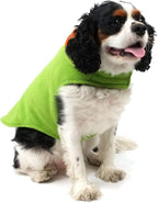 The Worthy Dog Fargo Fleece Plaid Dog Jacket, Adjustable Reversible with Harness Hole, Wind-Resistant, Winter Outdoor Clothes for Pets, Tan - 28''