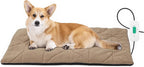 Dog Heating Pad (48"x28") - Waterproof Electric Heated Mat & Pet Bed for Indoor and Outdoor Use, Chew Resistant Cord, Machine Washable Cover with Wheat Pattern Quilting, for Cats and Pets