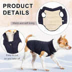 Syhood 2 Pieces Dog Jacket 2 Layers Fleece Lined Dog Jacket Warm Soft Windproof Small Pet Coat for Winter Cold Weather(S,Navy,Green)