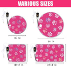 furrybaby Pet Heating Pad, Waterproof Dog Heating Pad Mat for Cat with Durable Anti-Bite Tube Indoor for Puppies Dogs Cats (1 Pack Pink, Round 12in, Temp Adjustable)