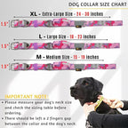 ADITYNA Heavy Duty Dog Collar for Large Dogs - Camo Pink Purple Collar with Handle for Training, and Walking - Wide, Tactical, Soft Neoprene Padded