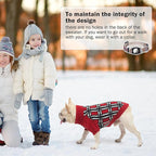 SCENEREAL Turtleneck Dog Sweater for Small Medium Large Dogs Girls Boys, Christmas Plaid Pullover Puppy Sweatershirt, Dogs Cold Weather Outfit Clothes, Ideal Gift for Pet in New Year, Red Plaid L