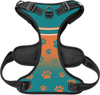 Custom Miami Dog Harness with Reflective Stripes Personalized Name and Number Dog Vest Harness with Pet Traction Rope for Small Medium Large Dog