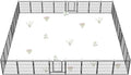 FXW Garden Fence Outdoor for The Yard – 32in(H) x 72.9ft(L) Heavy Duty Metal Animal Barrier for Dog and Rabbit, Decorative Dog Fence, 32 Panels, Black