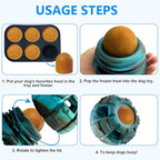Yipetor Frozen Treat Dispensing Dog Toy - Large Chew Toy, Freezable Fillable Rubber, Reduces Anxiety, Easy to Clean, Interactive Puzzle (Large)