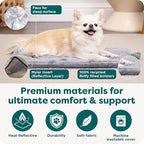 Furhaven ThermaNAP Self-Warming Cat Bed for Indoor Cats & Small Dogs, Washable & Reflects Body Heat - Quilted Faux Fur Reflective Bed Mat - Gray, Small