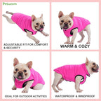 PetWarm Reversible Dog Winter Coat, Windproof Dog Puffer Vest, Soft Vest for Dogs with Hook-and-Loop Strap for Easy Dressing, Waterproof Coat for Dogs with Adjustable Fit, Pink, 2XL