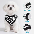 Adorable Zebra Print Dog Shirts – Lightweight, Cozy Outfit for Small to Medium Dogs, Soft & Snuggly Pet Wear for Everyday Comfort and Cuteness.Black XXL