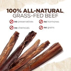 Natural Farm Power Bully Sticks Dog Chews (6”,8 Ounces), 2-in-1 Power Chews: Premium Beef Cheek Wrapped in Beef Pizzle, Double Chewing Time, Promotes Dental Health, Great for Medium Dogs