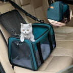 Cat Carrier - Portable Foldable Dog Pet Carrier, Soft-Sided Pet Bag up to 28 Lbs, Airline Approved Travel Puppy Carrier