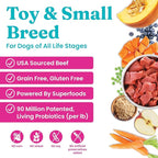Solid Gold Toy & Small Breed Dry Dog Food Small Bites – Real Beef, Grain Free, Gluten Free, High Fiber Kibble with Probiotics for Gut Health & Digestion Support – Healthy Dog Food All Ages – 11LB