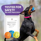 Dog Balls Tennis Ball for Aggressive Chewers, Dog Bouncy Balls Chew Toys Water Toy Fetch Ball for Large Medium Small Puppies, 3 Pack 3.15''