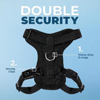 Voyager Step-in Lock Adjustable Cat Harness w. Cat Leash Combo Set with Neoprene Handle 5ft - Supports Small, Medium and Large Breed Cats by Best Pet Supplies - Black, XS