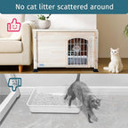 Petsfit Modern Pet Home Enclosure with Concealed Litter Area, Elegant Cat Furniture with Entryway, Indoor Pet Shelter & Side Table, Ideal for Cats and Small Pets Under 22lbs,31" L x 20.5" W x 20.5" H