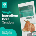 BARK'N BIG Beef Tendons for Dogs Made in USA - Single Ingredient Dog Treat - Premium All-Natural 100% USA Beef, High Protein, Low Fat, Tendon Chews for Dogs - 8-12 Inch - 12 Ct