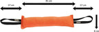 Dingo Gear French Linen tug Toy for Dog, Dog Bumper for Training, Agility, tug of war, Dog bite Pillow for Strong Dog, 2handles 18" Orange S00085