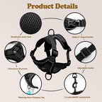 Cat Harness and Leash for Walking, Escape Proof Soft Adjustable Vest Harnesses for Cats