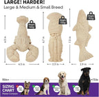 Dog Toys for Aggressive Chewers, 3 Pack Indestructible Dog Chew Toys, Super Chewer Toys with Tough Nylon for All Breed Sizes, Teeth Cleaning & Training, Boredom Relief