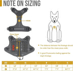 OneTigris Tactical Dog Harness Vest,Adjustable Dog Harness for Large Dogs,No-Pull Service Dog Vest with Hook & Loop Panels(Grey,X-Large)