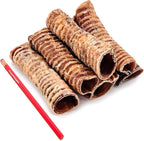 ValueBull Beef Trachea, Premium 5-6 Inch, 50 Count Bulk Pack - Natural Angus Dog Chews with Glucosamine, Chondroitin & Amino Acids