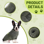 Small Dog Furry Pullover Sweater, Classic Turtleneck Dog Clothes for Cold Weather Cute Warm Pet Clothes for Chihuahua, Bulldog, Dachshund, Pug Green Small